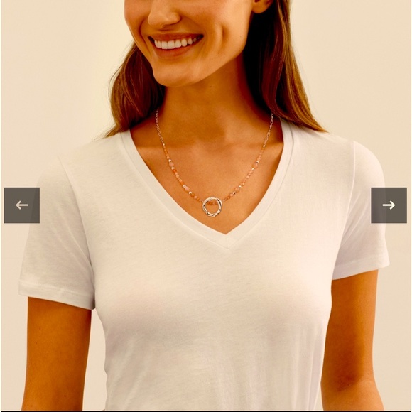 Silpada Stay Neutral Necklace new lt. pink soap sandstone not orange. - Picture 4 of 7